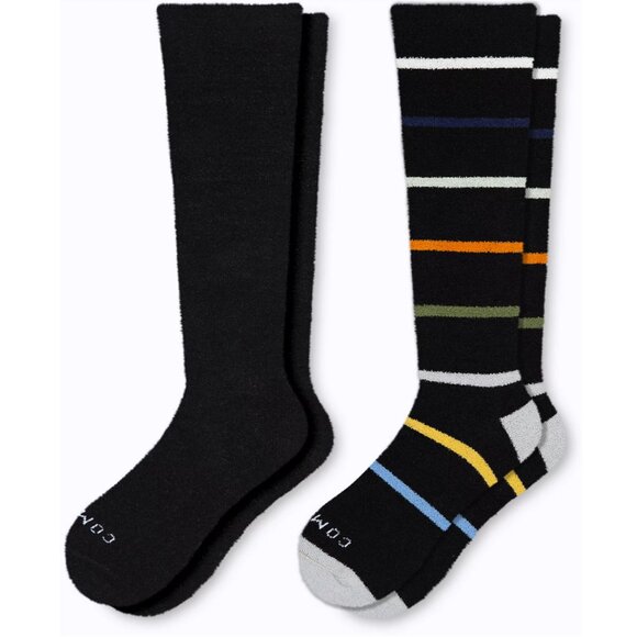 Comrad Set of 2 Cozy Knee-High Compression Socks  Size Small  15811 - Picture 1 of 4